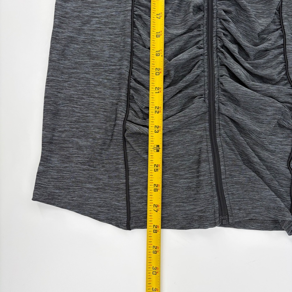 Motherhood Maternity Jacket Small Gray Ruched Zip Up Activewear Athleisure Yoga - Picture 9 of 9